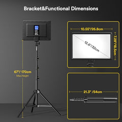 2-Pack Bi-Color LED Video Light Kit with Stands