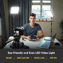 2-Pack Bi-Color LED Video Light Kit with Stands
