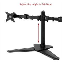 Adjustable Dual Monitor Stand for Screens up to 30 Inches