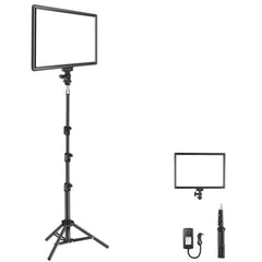 2-Pack RGB LED Video Light Kit with Tripod Stands