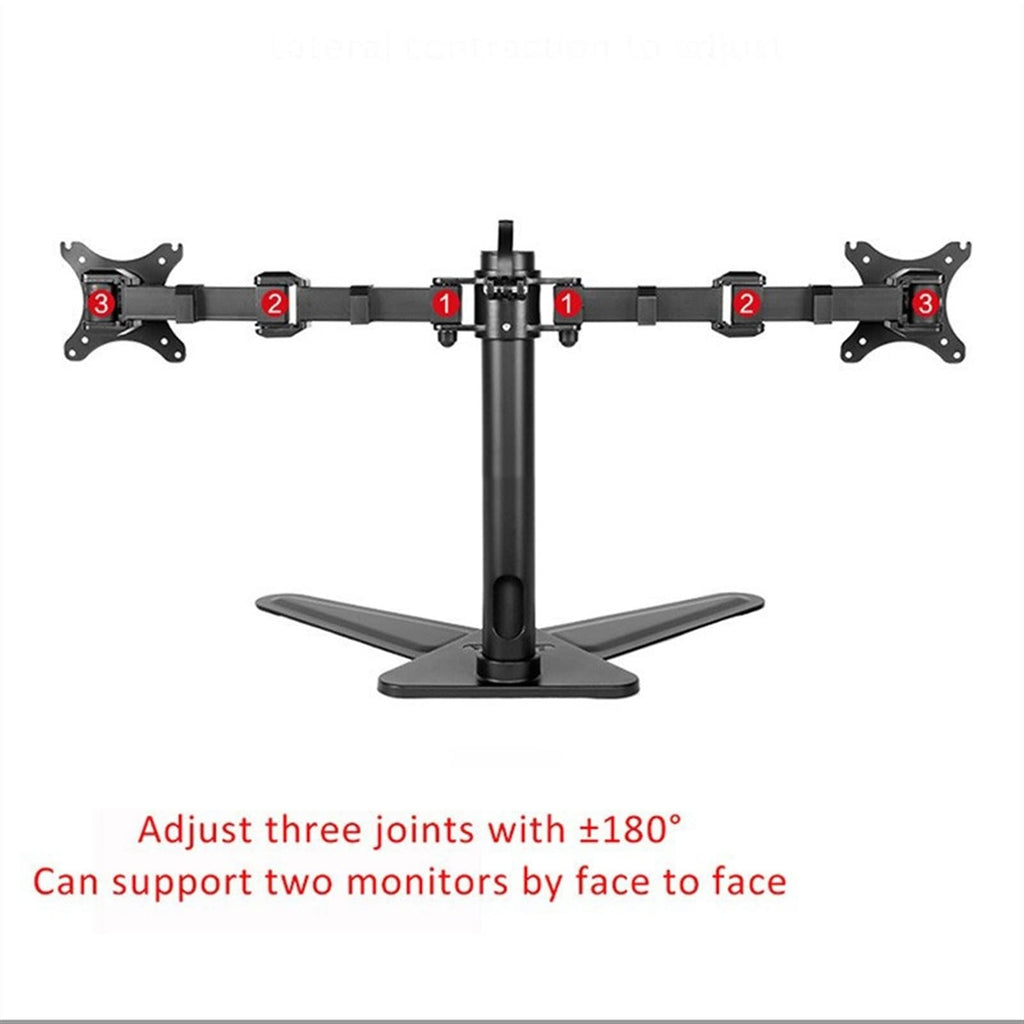 Adjustable Dual Monitor Stand for Screens up to 30 Inches
