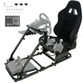 Racing & Flight Simulator Cockpit with Black Seat