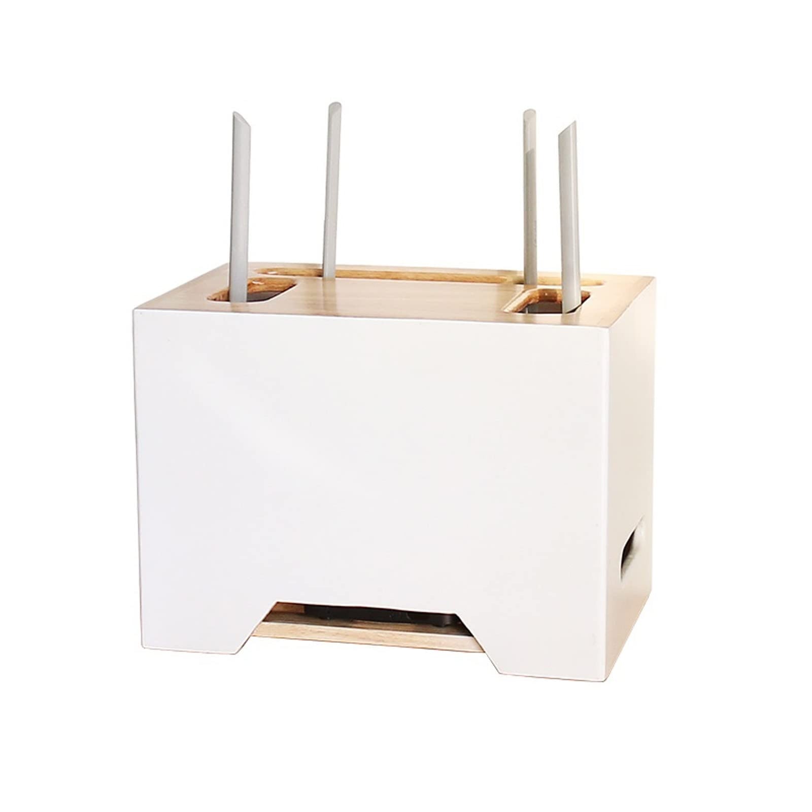 Wooden Cable Management & Power Strip Box