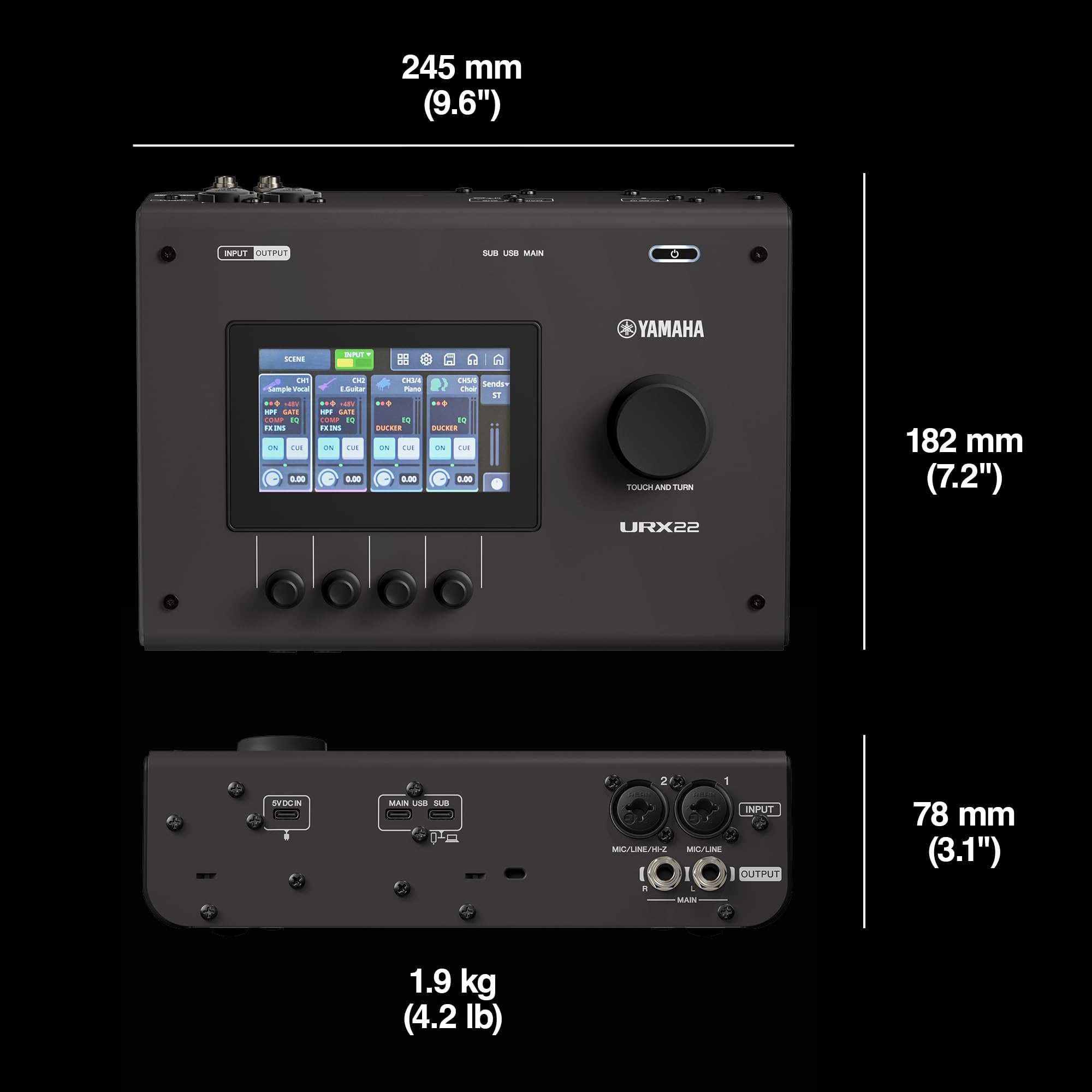Yamaha Out Dual USB-C Audio Interface With Touchscreen