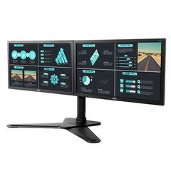 Adjustable Dual Monitor Stand for Screens up to 30 Inches