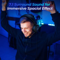 7.1 Surround Sound Gaming Headset with Detachable Mic