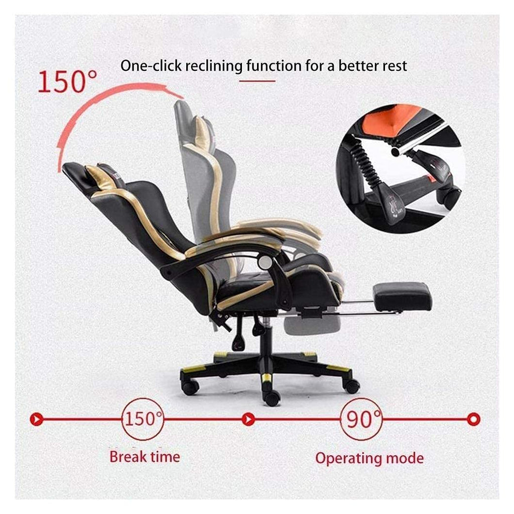High-Back Ergonomic Leather Gaming Chair