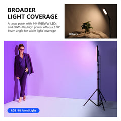 2-Pack RGB LED Video Light Kit with Tripod Stands