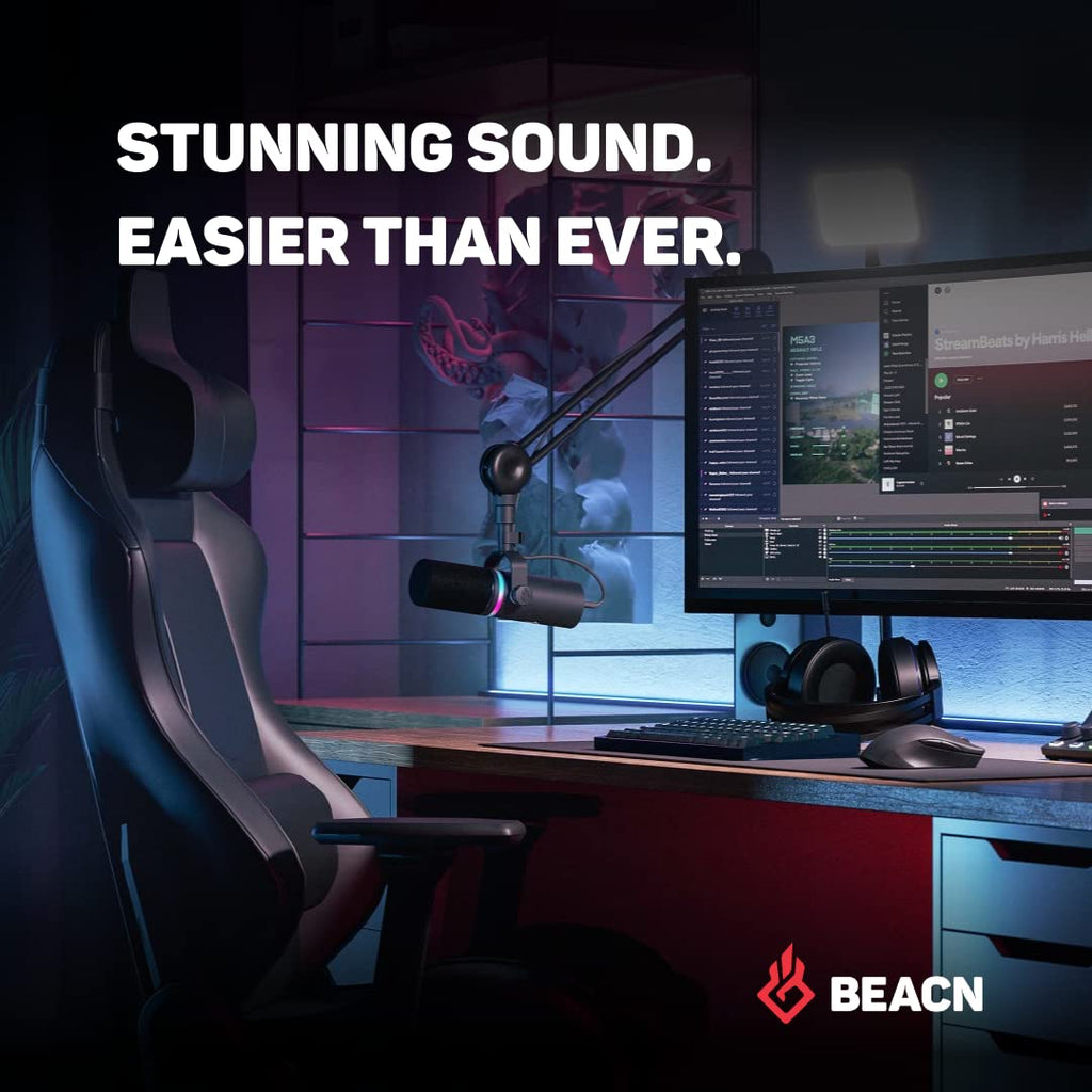 Professional USB Microphone for Gaming, Streaming & Podcasting