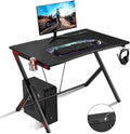 45-Inch Gaming Desk with Cup Holder & Headphone Hook