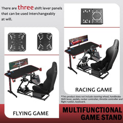 Racing & Flight Simulator Cockpit with Black Seat