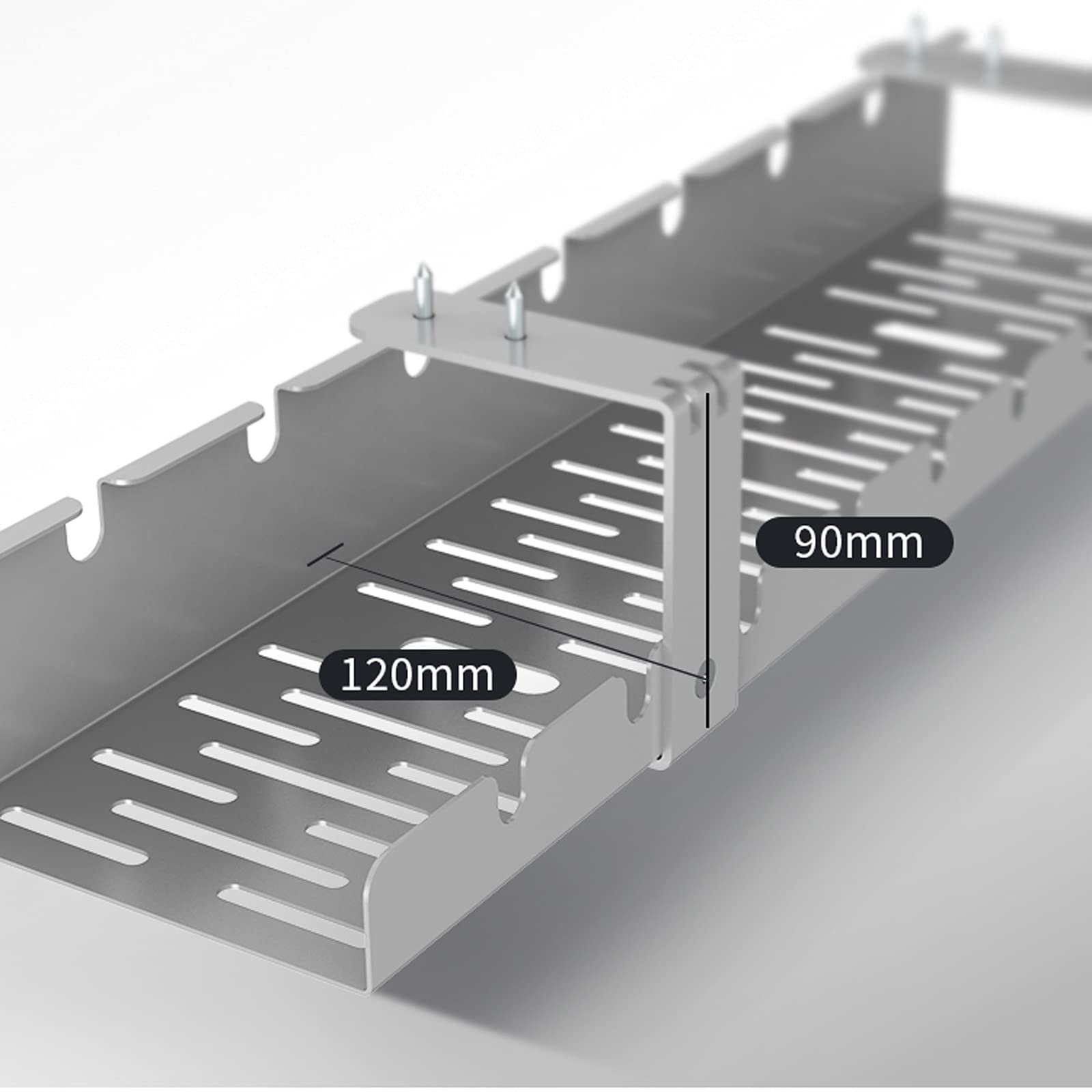 Metal Cable Management Box for Power Strips – Black & White