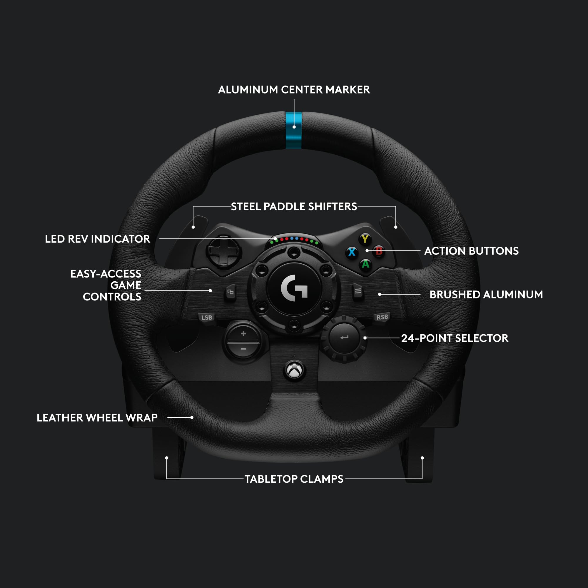 Force Feedback Racing Wheel, Pedals & Wired Gaming Headset – Black