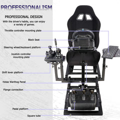 Adjustable Racing & Flight Simulator Cockpit with Seat