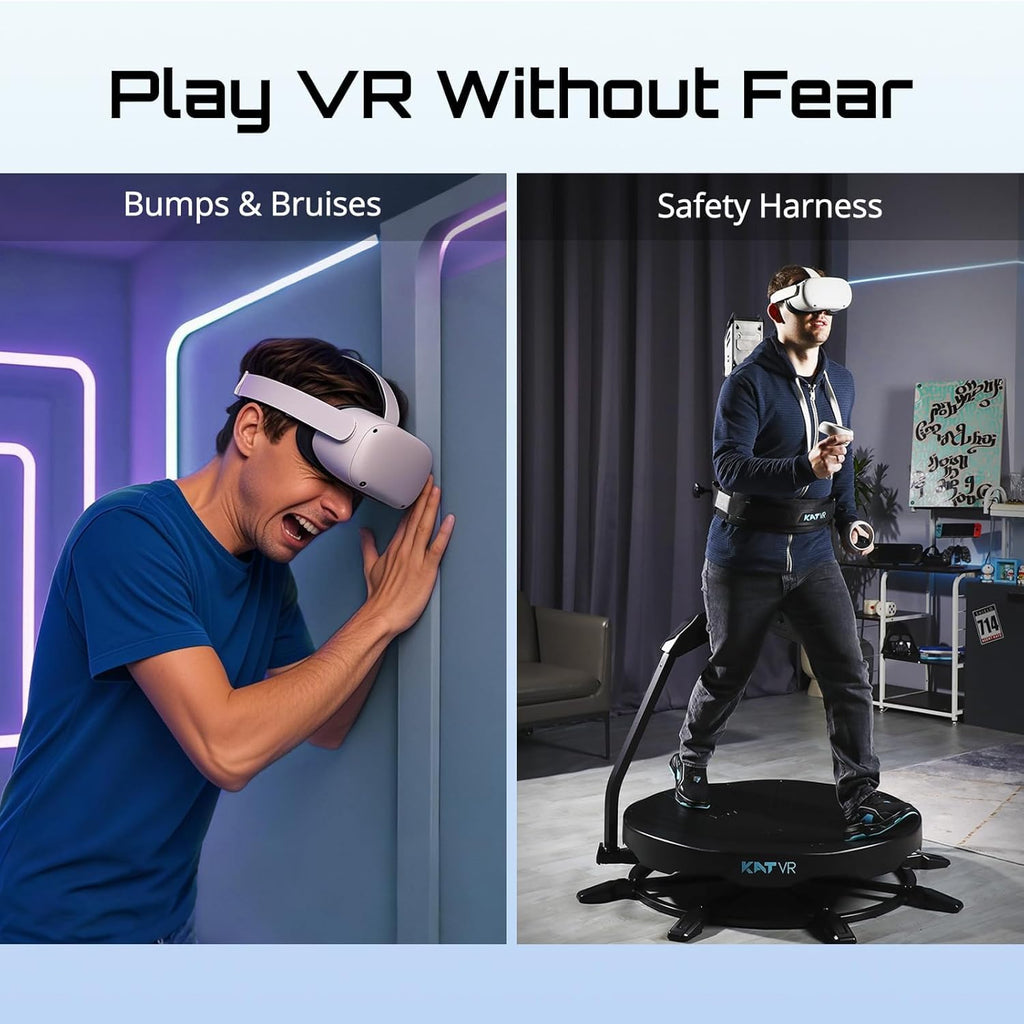 360° VR Omnidirectional Treadmill for Gaming & Fitness