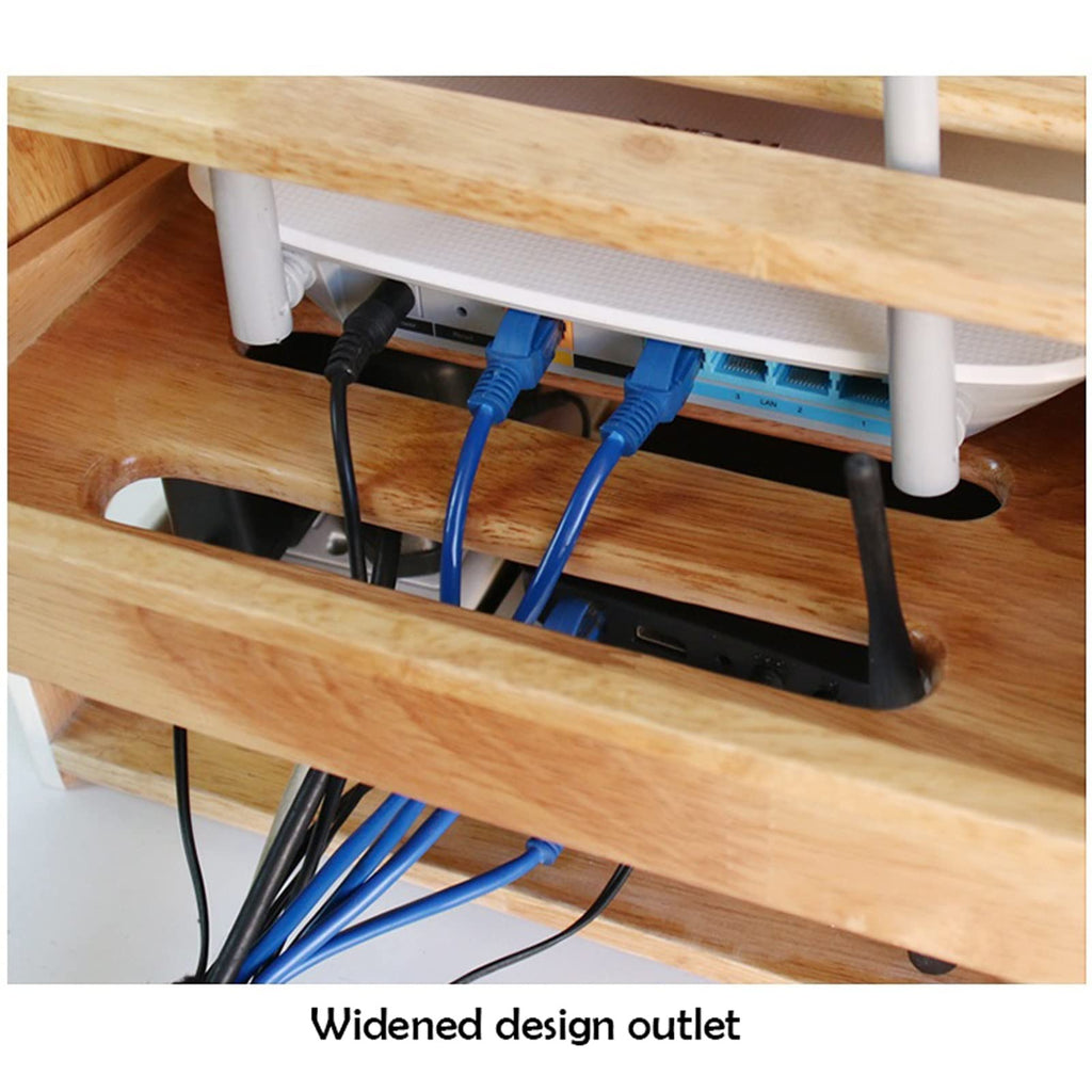 Wooden Cable Management & Power Strip Box