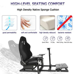 Adjustable Racing & Flight Simulator Cockpit with Seat