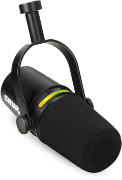 USB/XLR Dynamic Podcast Microphone with Boom Arm – Black