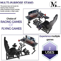 Adjustable Racing & Flight Simulator Cockpit with Seat