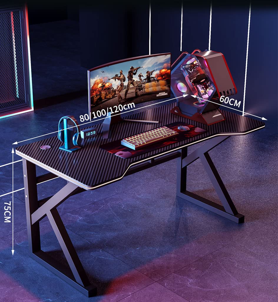 Carbon Fiber Gaming Desk with Integrated Mouse Pad