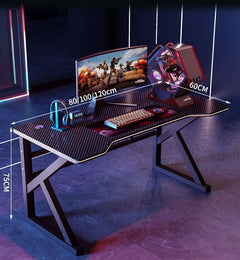 Carbon Fiber Gaming Desk with Integrated Mouse Pad