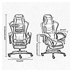 High-Back Ergonomic Leather Gaming Chair