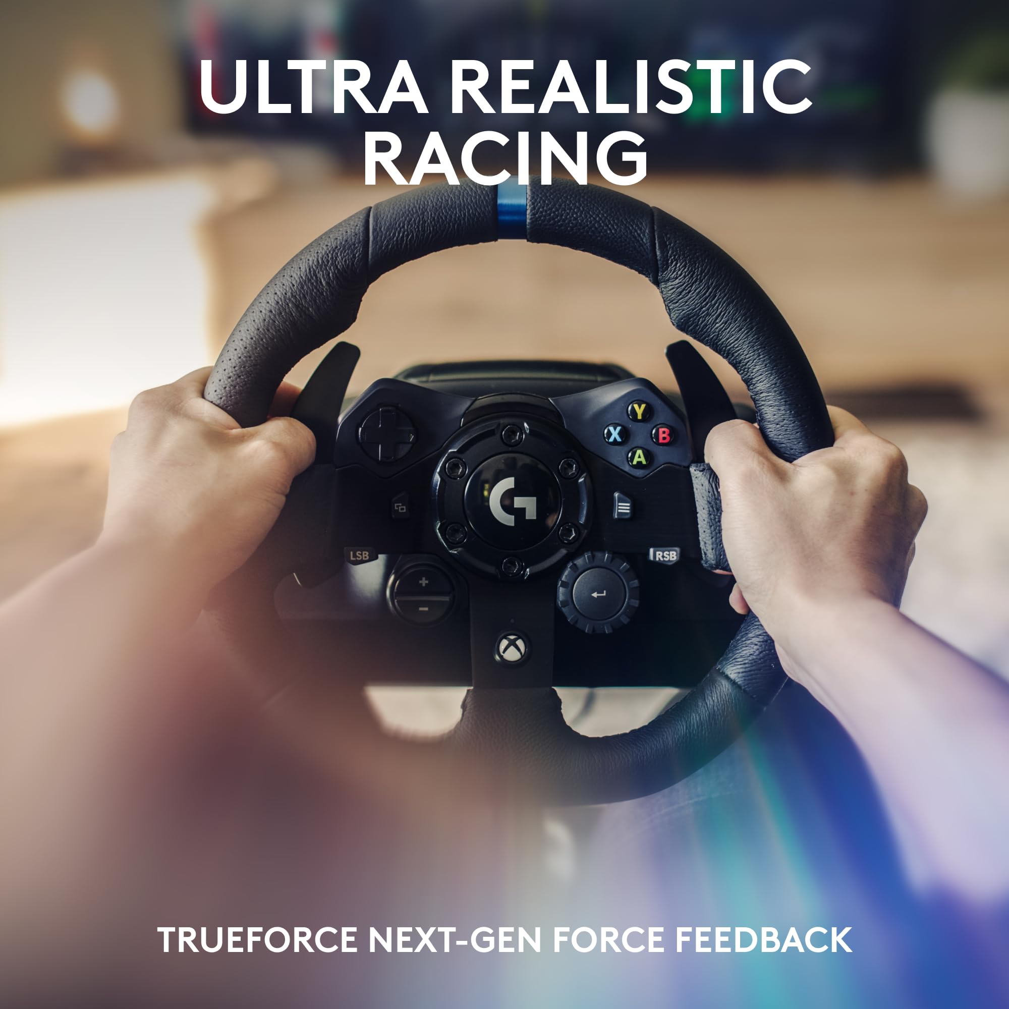 Force Feedback Racing Wheel, Pedals & Wired Gaming Headset – Black