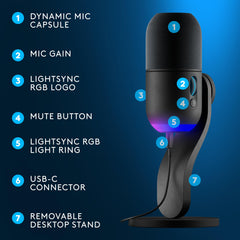Dynamic RGB Gaming & Podcast Microphone