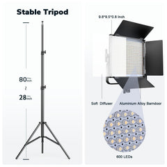 Pixel K80 LED Video Lighting Photography Lighting Kit