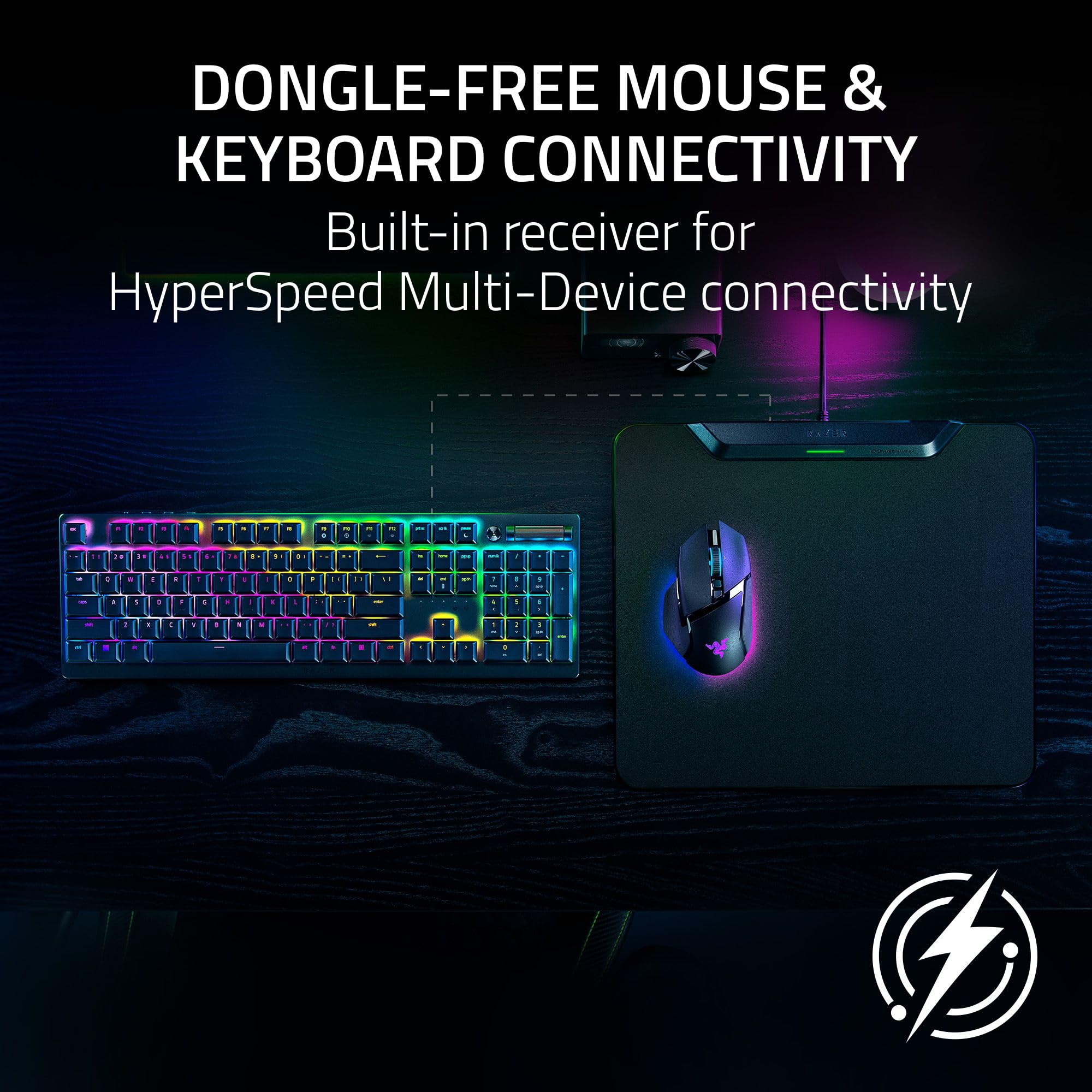 Wireless Charging Gaming Mouse Pad with Hard Surface
