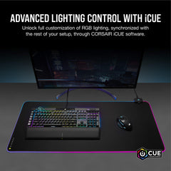 3XL RGB Extended Gaming Mouse Pad with Dual USB Ports – Black