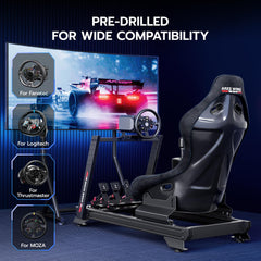 Adjustable Aluminum Sim Racing Cockpit with Seat