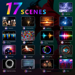 2-Pack RGB LED Video Light Kit with Tripod Stands