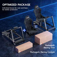 Adjustable Aluminum Sim Racing Cockpit with Seat