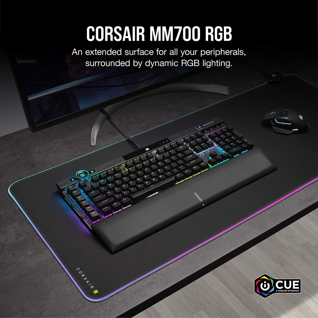 3XL RGB Extended Gaming Mouse Pad with Dual USB Ports – Black
