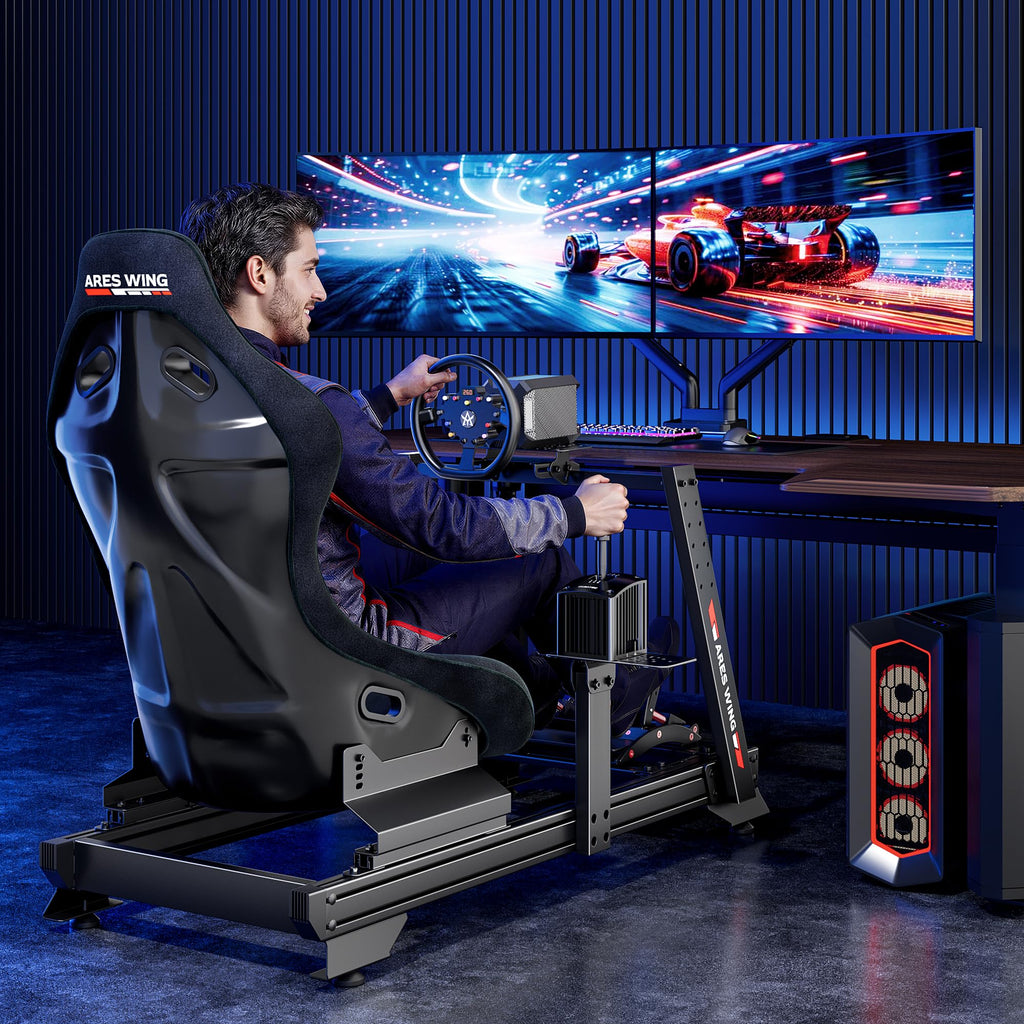Adjustable Aluminum Sim Racing Cockpit with Seat